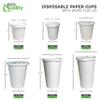 EcoQuality Durable Disposable Paper Cups & Flat Lids For Hot/Cold Drink, Coffee, Tea, Cocoa, Travel - Extra Large 16 Ounce Cups, 300 Count Cups & 300 White Flat Lids - White view 4