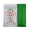 100 Translucent/Silver/Green Flat Metallic Foil Zip Top Bags Pouch 8.5x13cm (3.3x5.1") (Green) view 1