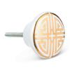 Abbott Collection 27-HOME-16-SHOU Double Shou Knob, White/Gold view 3