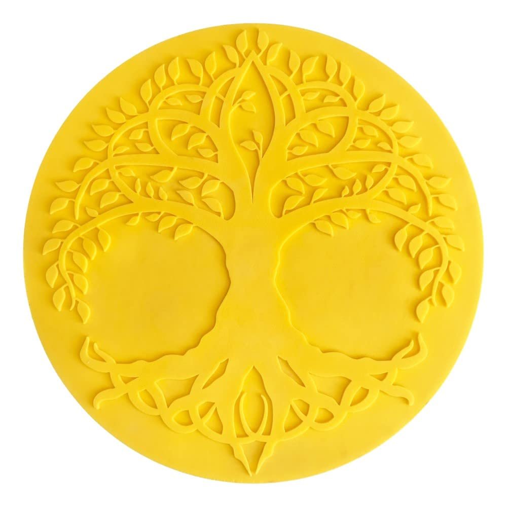Tree of Life Concrete Stamp by Walttools | Decorative Centerpiece Circle Unique Accent Design (36 inch)