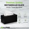Alpine Industries Acrylic Rectangular Facial Tissue Dispenser Box - Modern Plastic Paper Towel Holder for Car, Kitchen Countertop, Bathroom & Shop (Rectangular) view 2