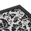 PinPix ArtToFrames 18x18 Custom Cork Bulletin Board Floral Black Leaf Poster Board Has a Fabric Style Canvas Finish, Framed in Satin Black (PinPix-180) view 4