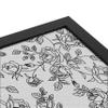 PinPix ArtToFrames 14x14 Custom Cork Bulletin Board Black Floral Rose Poster Board Has a Fabric Style Canvas Finish, Framed in Satin Black (PinPix-164) view 4