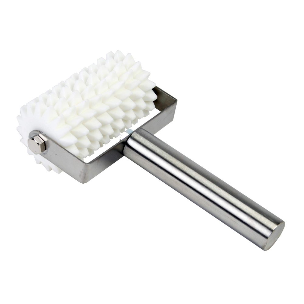 Restaurant Essentials Roller dockers stainless steel handle plastic barrel 8 wheels, comes in each