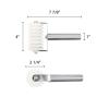 Restaurant Essentials Roller dockers stainless steel handle plastic barrel 8 wheels, comes in each view 2