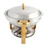Restaurant Essentials Stainless steel 4 quart gold accented round chafer, comes in set view 3