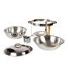 Restaurant Essentials Stainless steel 4 quart gold accented round chafer, comes in set view 4