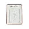 Restaurant Essentials 8.5" x 11" single menu cover, brown, comes in each view 1
