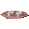 India Meets India Marble Meenakari Art 9 Inch Puja Plate Thali with 4 Bowl Handicraft by Awarded Indian Artisan view 2