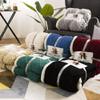 47" x71 Knit Cozy Cream White Chenille Sherpa Blanket Reversible Blanket Warm Throw Blanket Quilt Throw with Sherpa Lining for Bed Sofa Couch Decor view 4