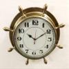 Antique Marine Brass Ship Wheel Clock 38.1 cm Nautical Wall Hanging Clock Home Decor view 2