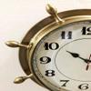 Antique Marine Brass Ship Wheel Clock 38.1 cm Nautical Wall Hanging Clock Home Decor view 4