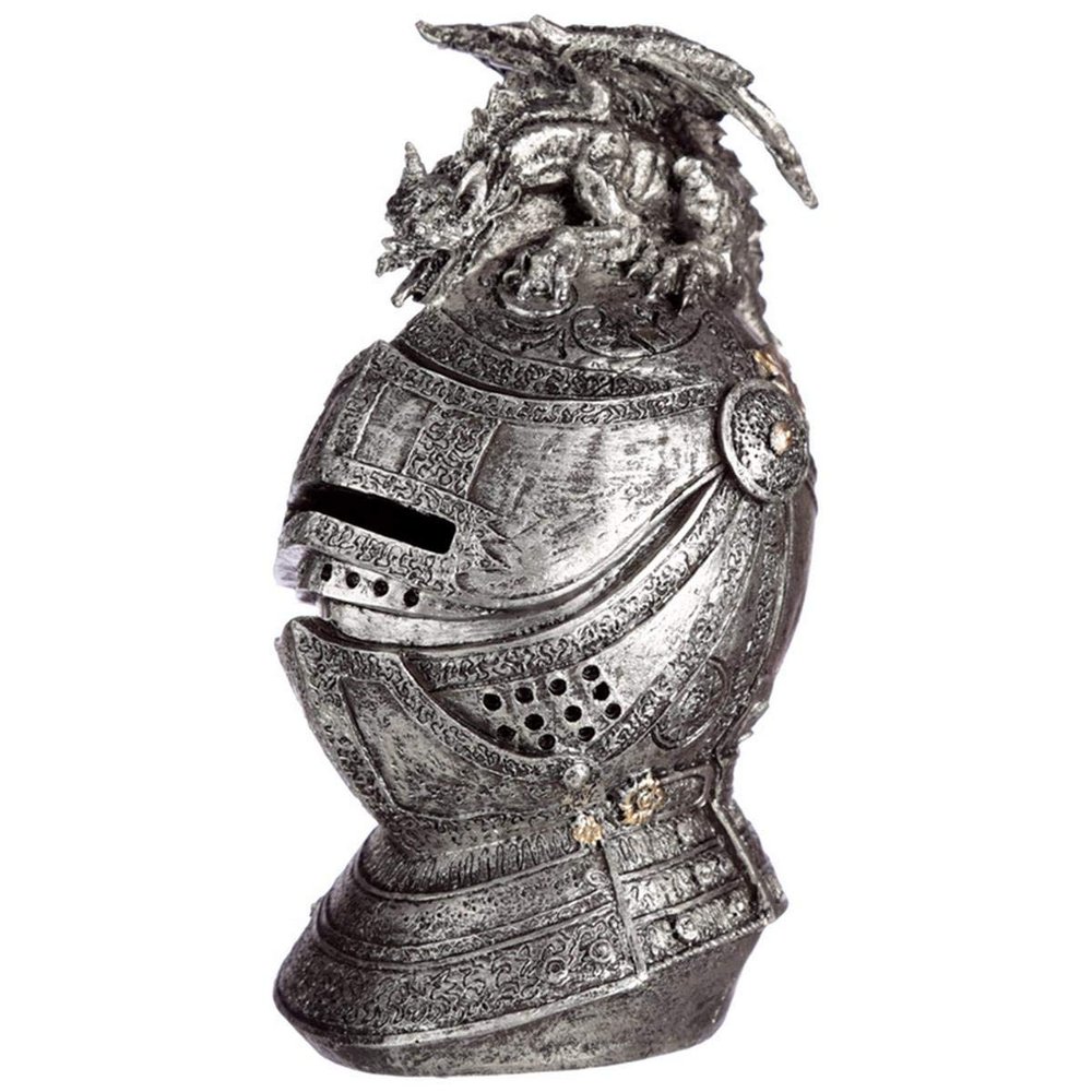 Puckator Collectable Dragon Helmet Money Box, Height 18cm Width 9cm Depth 10cm Slot 4cm, Multicolor