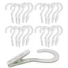 20 Laundry Hooks Clothes Pins Hanging Clips Plastic Hanger Home Travel Portable view 1