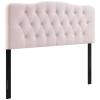 Modway Annabel Diamond Tufted Performance Velvet Queen Headboard in Pink view 3