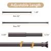 Amazer Spring Tension Shower Curtain Rod, 54-90 Inches Rust-Resistance Tension Curtain Rod Bathroom Rod, Adjustable Shower Curtain Rod No Drill, Bronze view 2