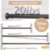 Amazer Spring Tension Shower Curtain Rod, 54-90 Inches Rust-Resistance Tension Curtain Rod Bathroom Rod, Adjustable Shower Curtain Rod No Drill, Bronze view 4
