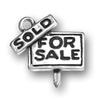 2 Real Estate Agent Charms, Antique Silver Tone (1K-104) view 1