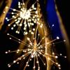 JLFTF Multifunctional 120Led 200 LED Solar Light Starburst String Light Copper Solar Panel Powered Fairy DIY Fireworks Christmas Explosion Wedding Lights view 4