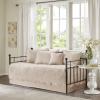 Madison Park Daybed Cover Set-Trendy Damask Quilting with Scalloped Edges All Season Luxury Bedding with Bedskirt, Matching Shams, Decorative Pillow, 75"x39", Tuscany Blush, 6 Piece view 1