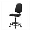 Thomas 1163K77 Fabric Medium Bench Height Chair with Medium Back Without Tilt, Round Tube Base, Adjustable Arms, Glides, Gray view 1