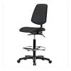 Thomas 1163Q15 Vinyl High Bench Height Chair with Medium Back Without Tilt and Arms, Nylon Base, Chrome Foot Ring, Glides, Burgundy view 1