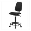 Thomas 1163L26 Fabric High Bench Height Chair with Medium Back Without Tilt and Arms, Round Tube Base, Glides, Blue view 1