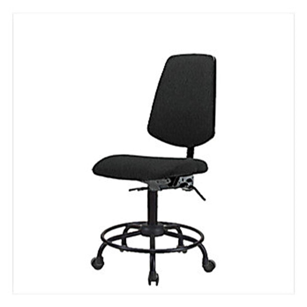 Thomas 1163K09 Fabric Desk Height Chair with Medium Back and Tilt, Round Tube Base, Adjustable Arms, Casters, Burgundy