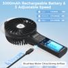 Portable Handheld Misting Fan, Nano-Mist Humidifier for Skincare & Makeup, 180 Foldable Desk Fan, Rechargeable Water Spray Fan for Disney Beach Cruise Essentials, Summer Gifts for Women Man Girls view 3