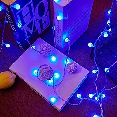 Anixl 6m 40 LED Copper Wire Star Curtain String Lamp Fairy Lighting