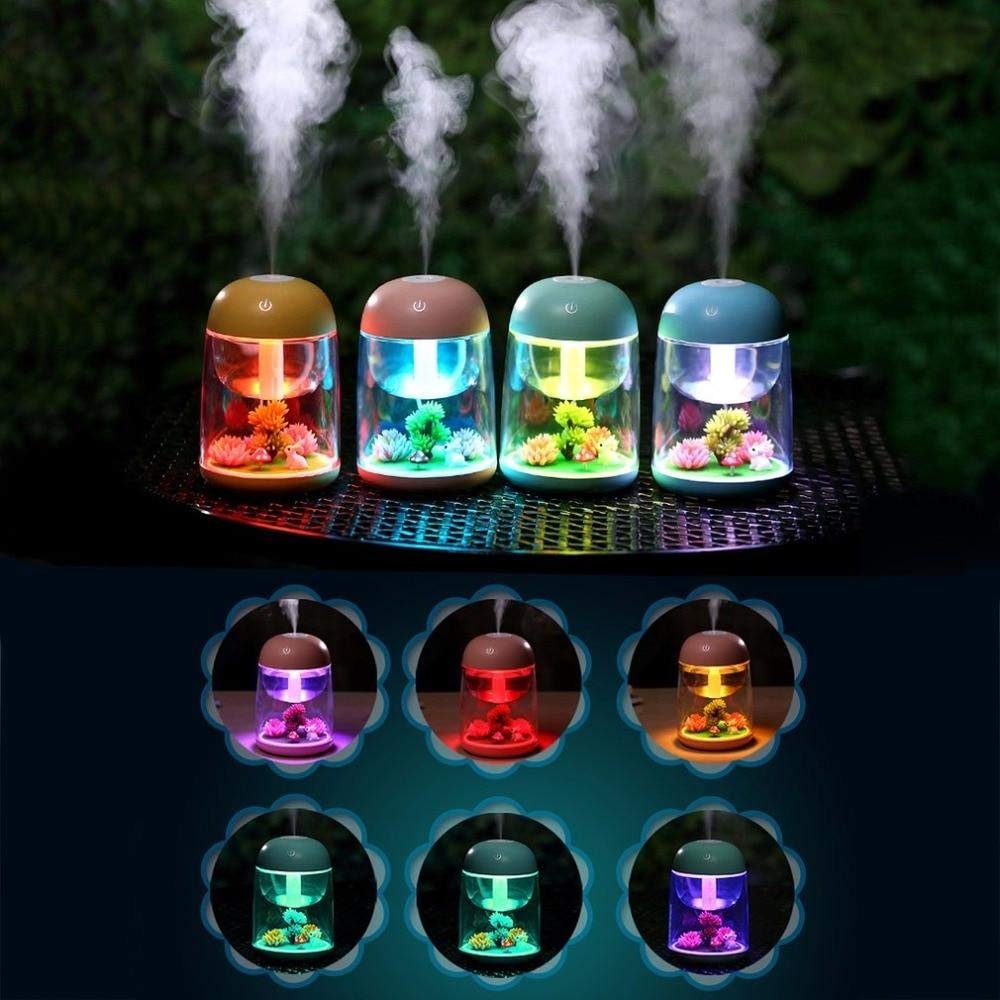 Anixl 180ml USB Charging Micro Landscape Humidifier Colorful Night