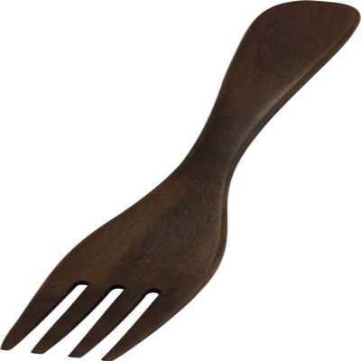 Alphax 907015 Wood Grain Fork, 7.1 x 1.0 inches (18 x 2.6 cm), Walnut, Salad Fork