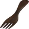 Alphax 907015 Wood Grain Fork, 7.1 x 1.0 inches (18 x 2.6 cm), Walnut, Salad Fork view 1