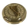 3" Solid Polished Brass Pocket Sundial Compass Antique Reproduction with Lid view 2
