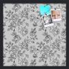 PinPix ArtToFrames 18x18 Custom Cork Bulletin Board Black Floral Rose Poster Board Has a Fabric Style Canvas Finish, Framed in Satin Black (PinPix-164) view 1