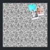 PinPix ArtToFrames 14x14 Custom Cork Bulletin Board Floral Black Roses Poster Board Has a Fabric Style Canvas Finish, Framed in Satin Black (PinPix-165) view 1