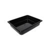 Restaurant Essentials Half size 2 1/2" deep polycarbonate food pan, black, comes in each view 1