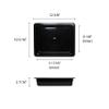 Restaurant Essentials Half size 2 1/2" deep polycarbonate food pan, black, comes in each view 2