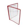 Restaurant Essentials 8.5" x 11" double fold menu cover, maroon, comes in each view 1