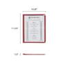 Restaurant Essentials 8.5" x 11" double fold menu cover, maroon, comes in each view 2
