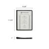 Restaurant Essentials 6 page book fold menu cover, 8 1/2" x 11", black, comes in each view 2