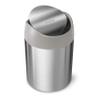 simplehuman, Brushed Stainless Steel 1.5 Liter / 0.4 Gallon Mini Countertop Trash Can view 1