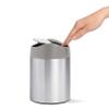 simplehuman, Brushed Stainless Steel 1.5 Liter / 0.4 Gallon Mini Countertop Trash Can view 2