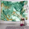 Suklly Tapestry Wall Hanging Polyester Abstract Golden Dark Green Home Decor Living Room Bedroom Dorm 60 X 80 Inches Rectangle Picnic Mat Beach Towel view 3