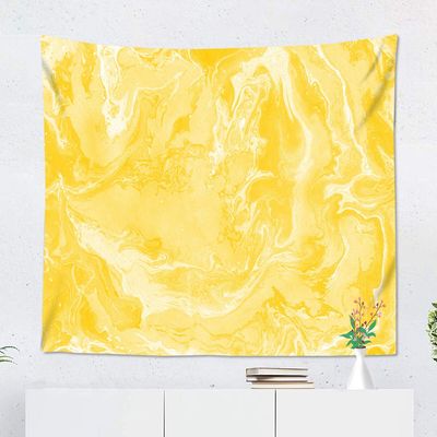 Suklly Tapestry Wall Hanging Polyester Handmade Marble Texture Yellow Colour Can Home Decor Living Room Bedroom Dorm 60 X 80 Inches Picnic Mat Beach Towel