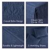 Madison Park Quebec Split Corner Quilted Bedspread Classic Traditional Design All Season, Lightweight, Bedding Set, Matching Shams, King, Damask Quilted Navy 3 Piece view 4
