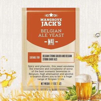 10g/1pcs imported yeast Mangrove&Jacks Beer Yeast M15 M20 M29 family brewing fermentation Beer yeast powder small package (M41 Belgian Ale)