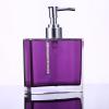 Bathroom Accessory Set, 5 PCs Acrylic Home Bathroom Designer with Bath Cup Bottle Toothbrush Holder Soap Dish for Home Hotel Train Travel, Dark Purple view 1
