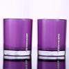Bathroom Accessory Set, 5 PCs Acrylic Home Bathroom Designer with Bath Cup Bottle Toothbrush Holder Soap Dish for Home Hotel Train Travel, Dark Purple view 2