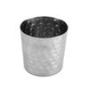 Restaurant Essentials 13 oz, 3 3/8"x 3 3/8" h, french fry cup, stainless steel, hammered finished, comes in each view 1